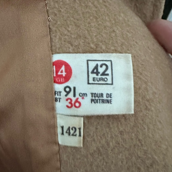 St. Michael Long Tan Cashmere Trench Coat - Picture 7 of 8